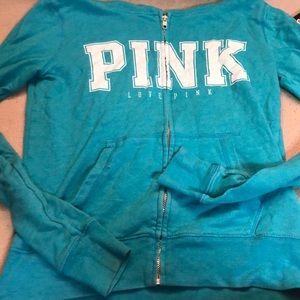 Baby blue pink hoodie